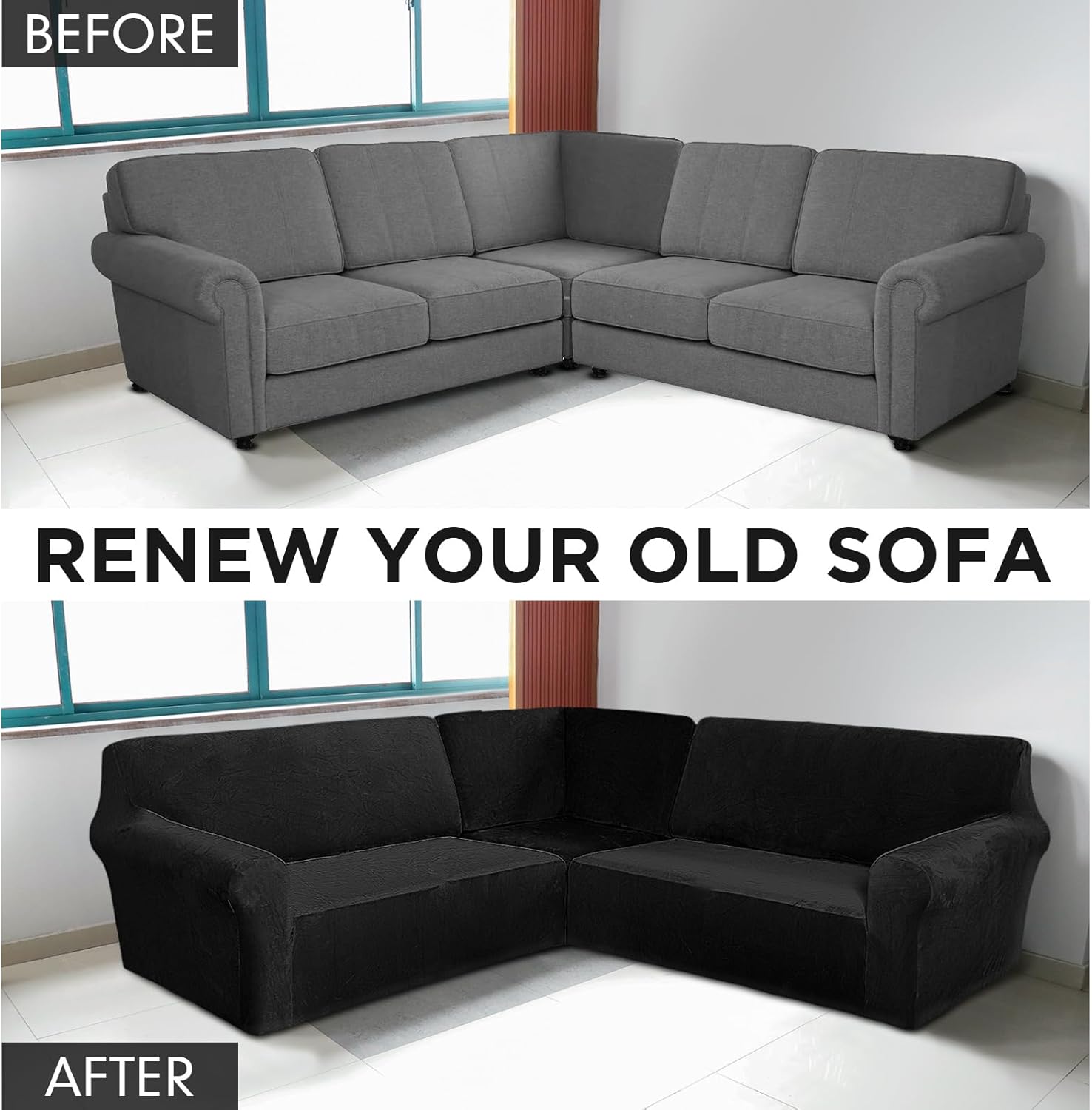 Modern Velvet Sofa Cover 4